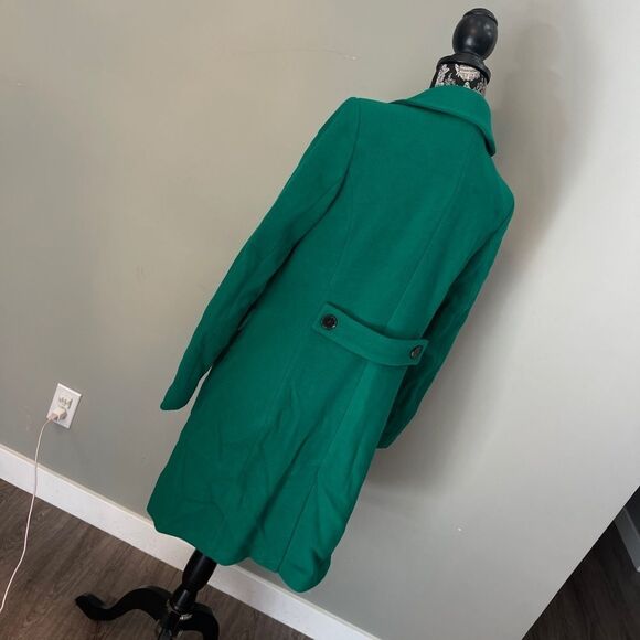 1 Madison the Coat Edit Wool-blend Reefer Coat-green-medium - Picture 3 of 4